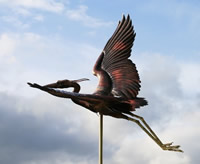 Heron in Flight Weathervane