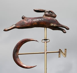 Folk Style Rabbit over Moon Cardinals