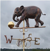 Elephant Weathervane with Golden Ball