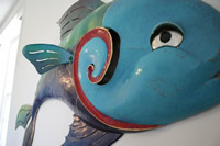 Large Painted Copper Fish