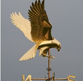 Golden Hawk Weathervane