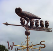 Owl and Owlets Weathervane
