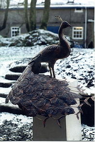 Peacock Sculpture