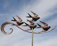 Swooping Swallows Weathervane