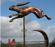 hare and moon weathervane